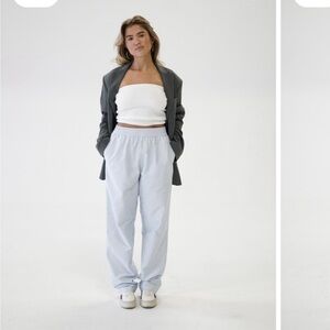 Djerf Avenue Breezy pants blue stripe